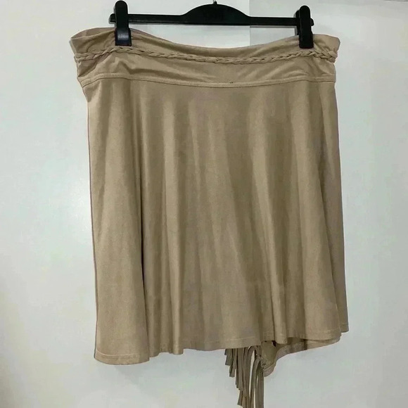 🎈Cartise women’s western cowgirl suede fringe soft tan shirt  size XL - Picture 3 of 9